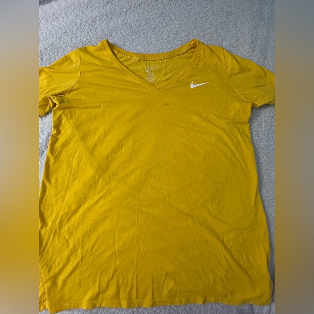 Nike Mustard V-Neck Tee